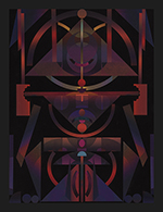 CCK-12, 16 x 12, 2016, ink on japanese fiber – relief print, chine colle on cotton fiber
